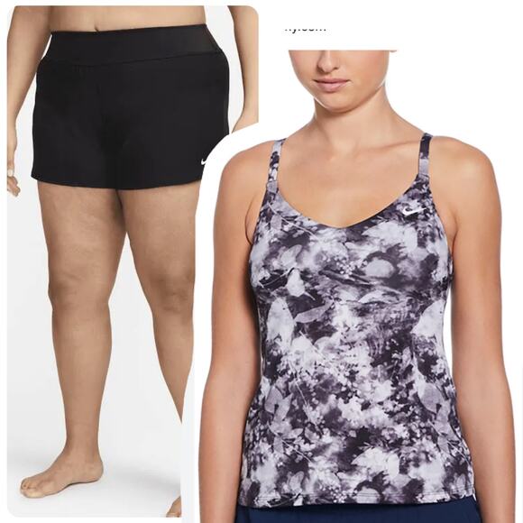 Nike Women's Floral Tie Dye Swimsuit Bundle - Size: Plus
